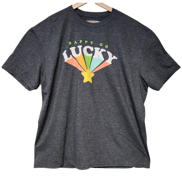 St. Patty's Day T-Shirt Women's Happy Go Lucky XXL - Picture 1 of 4